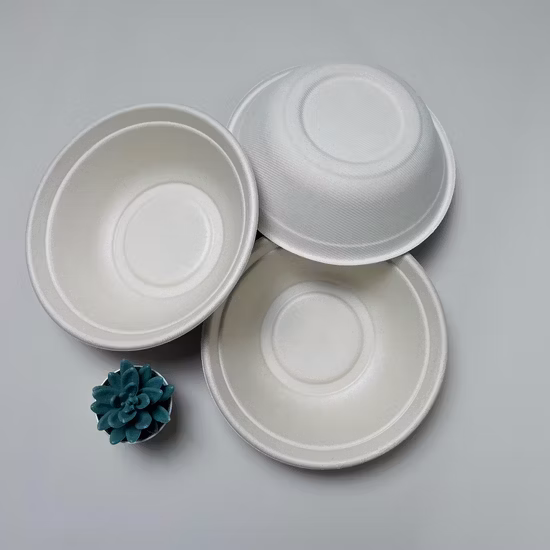 Bol à soupe en bagasse de canne à sucre dégradable congélateur four micro-ondes saladier sans danger